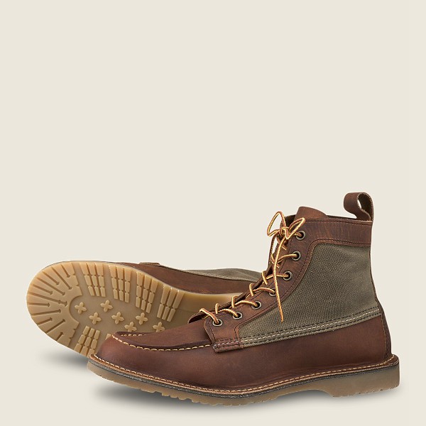 Red Wing Heritage Boots Weekender Canvas Moc - 6-Inchr Rough & Tough Læder - Brune - Herre 1287-UCRT